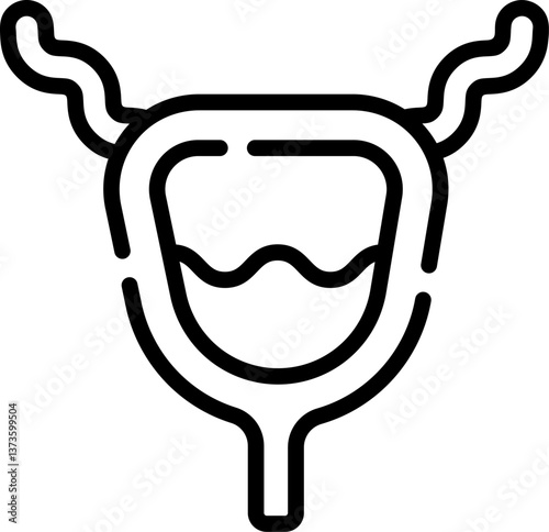 bladder Illustration on a white backgr