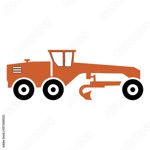 vintage tractor isolated on white