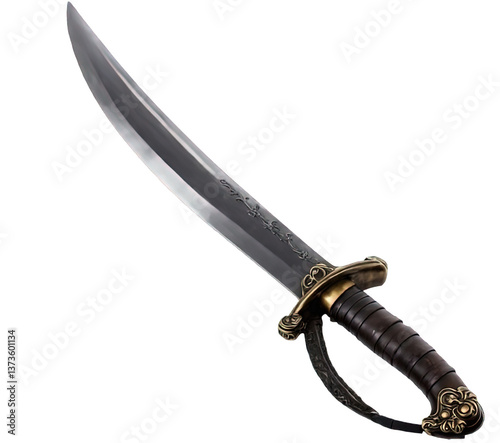 Wallpaper Mural "Antique Pirate Cutlass – Historical Battle Sword Replica" png and transparent background,, Torontodigital.ca