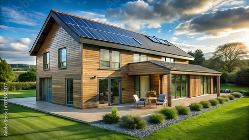 Sustainable Modern Countryside Home with Solar Panels | Eco-Friendly Energy-Efficient House