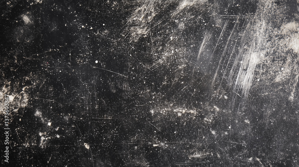 Obraz premium Grunge black background with faded white paint and texture