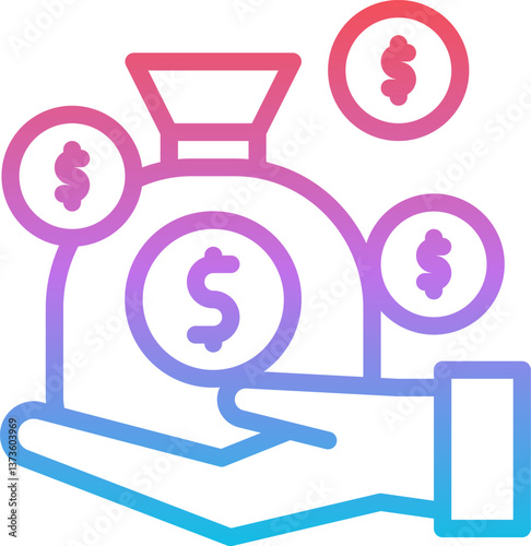 income Illustration on a white background