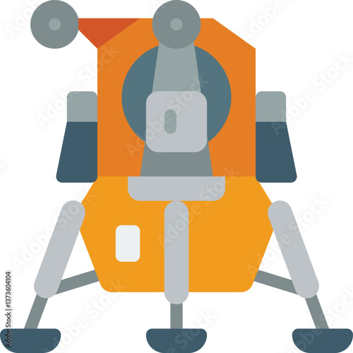 lander Illustration on a white background