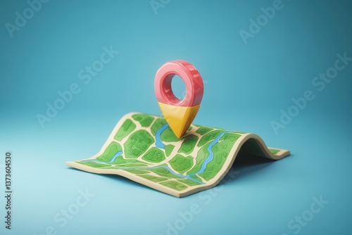 3D Location map pin gps pointer markers for destination.