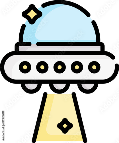 sci fi Illustration on a white background.