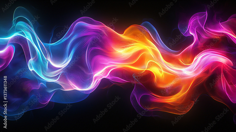 Colorful abstract wave patterns flowing in vibrant hues Colorful abstract wave patterns flowing in vibrant hues
