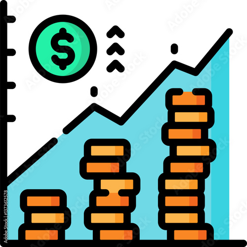 stocks (2) Illustration on a white background