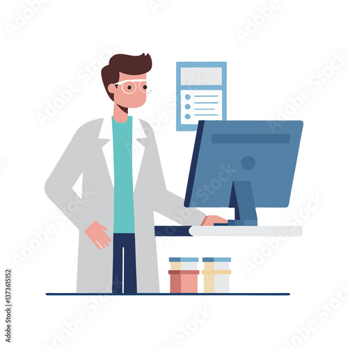 set of funny cartoon businessman