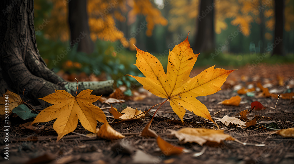 autumn leaves in the forest autumn leaves in the forest
