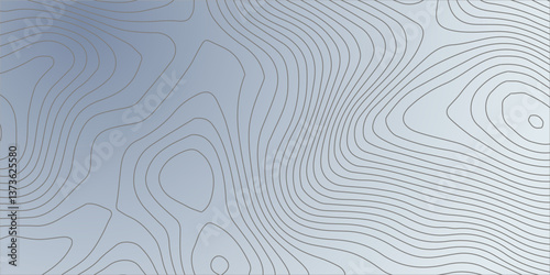 Seamless Mapping-Inspired gray White Topographic Pattern with Elegant Curved Reliefs, Continuous Contour Lines, and Fine Dotted Details Representing Oceanic Areas