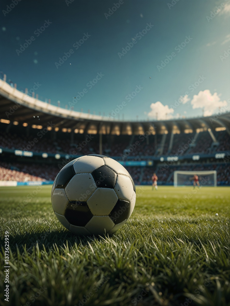 Obraz premium soccer ball on green grass