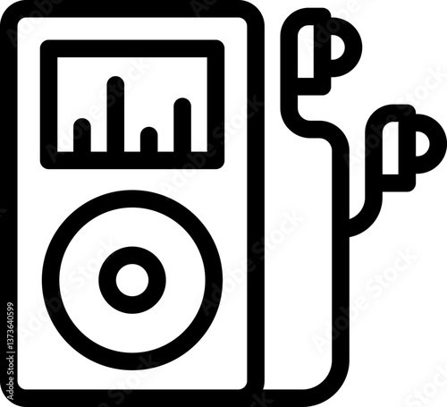 mp3 player Illustration on a white background.