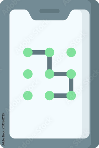 pattern lock Illustration on a white background.