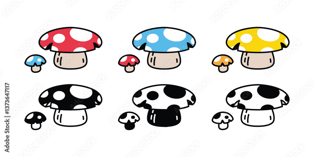 mushroom icon vector logo cartoon character symbol illustration clip art isolated mushroom icon vector logo cartoon character symbol illustration clip art isolated