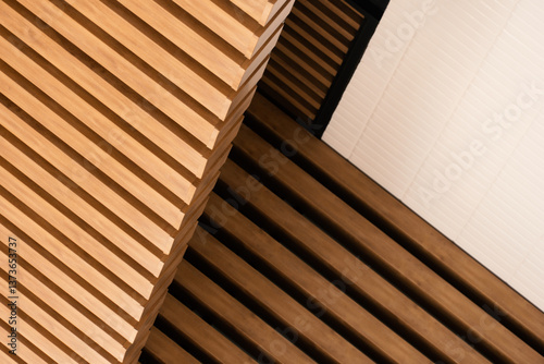 wood panel detail for contemporary architectural background