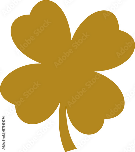 Four shamrock icons Patrick's Day themes, symbolizing Irish luck and festive celebrations Santa Patrick's day symbol. Luck sign with transparent back ground