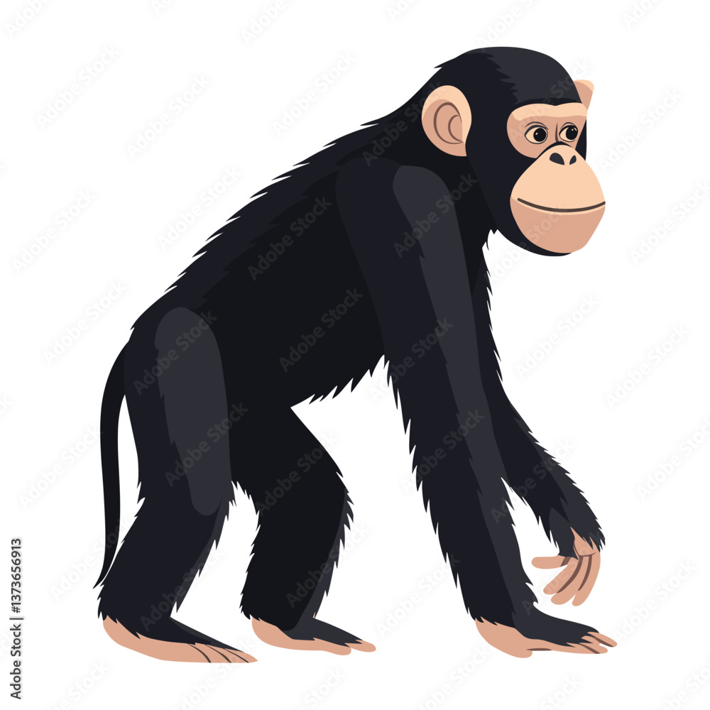 Monkey illustration wildlife animal vector