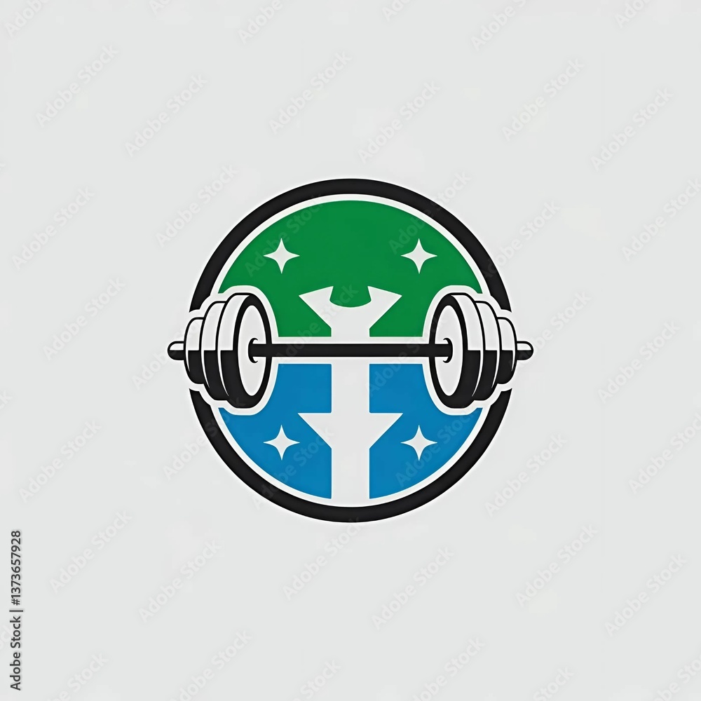 Obraz premium logo or symbol for physical exercise, fitness and gym