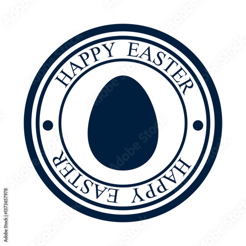 Easter postal retro stamps icon egg