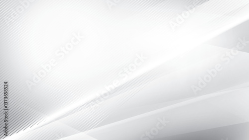 Abstract  white and gray color, modern design stripes background with geometric shape and straight lines. Vector illustration.