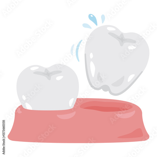 抜けた歯のイラスト