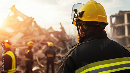 aftermath of earthquake disaster requires emergency responders to assess situation and provide aid to those affected