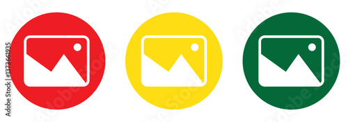 Images icon flat editable icon mark set. EPS 10 