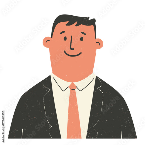 Business man portrait suit illustration vector
