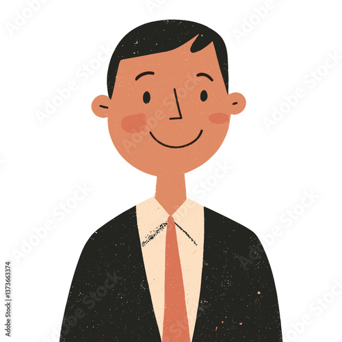 Business man suit illustration cartoon vector