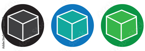Sugar cubes icon set. Ice cube vector illustration. Square dice outline symbol isolated. EPS 10 
