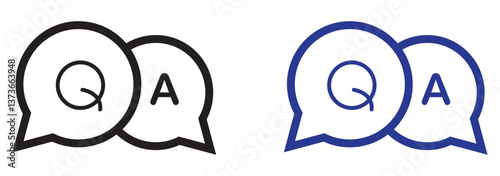 Comment question line icons collection EPS 10 