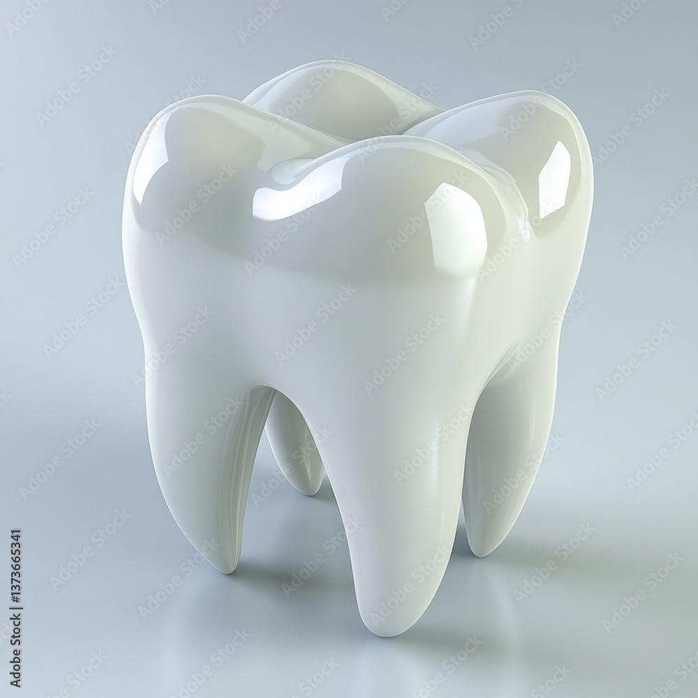 Realistic 3d model of a tooth with gums displayed at a 45-degree angle, highlighting dental health and oral care Realistic 3d model of a tooth with gums displayed at a 45-degree angle, highlighting dental health and oral care