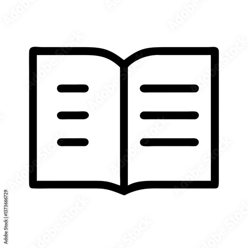 Minimal Open Book Icon
