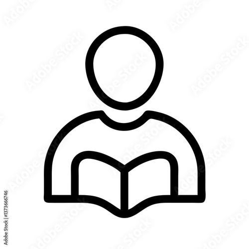 Person Reading Book Icon