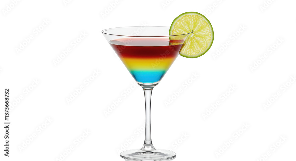Isolated Colorful Cocktail Isolated Colorful Cocktail