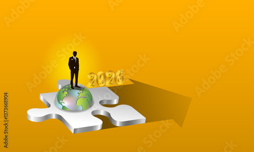The concept of a successful businessman.  Vector image