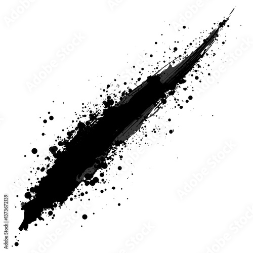Dot ink silhouette illustration black white vector