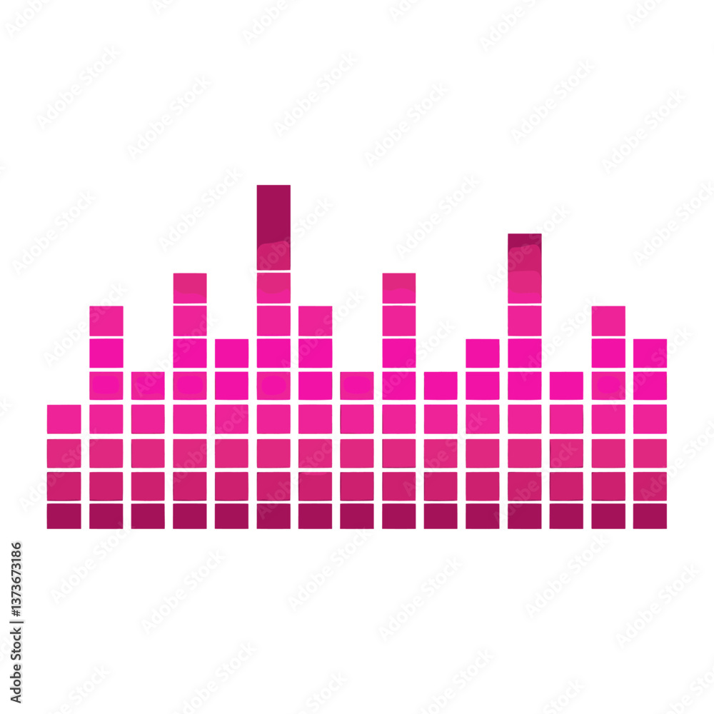 Pink music equalizer bars graphics pattern visualization vector Pink music equalizer bars graphics pattern visualization vector