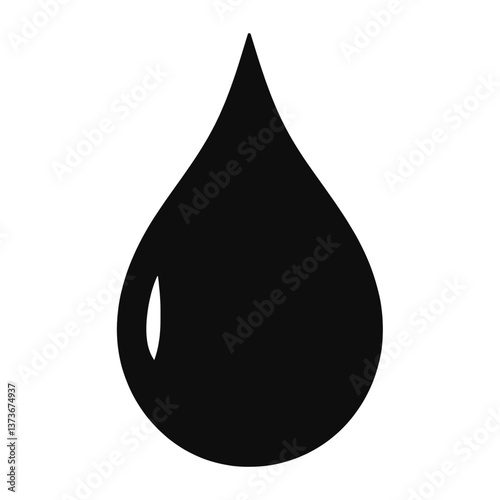 Three water drop silhouette minimalist droplet vector