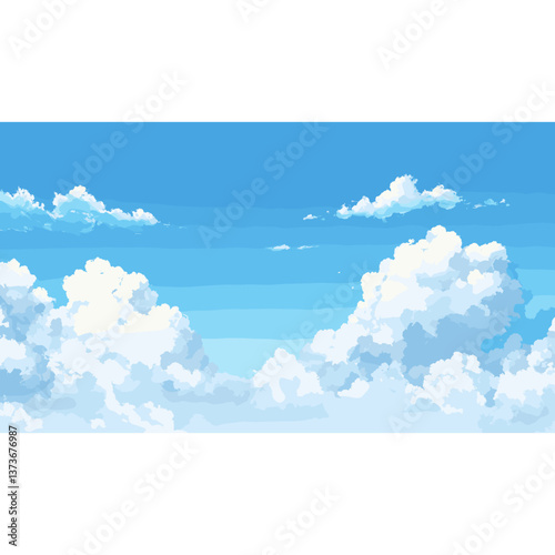 Blue sky nature clouds cloudscape vector