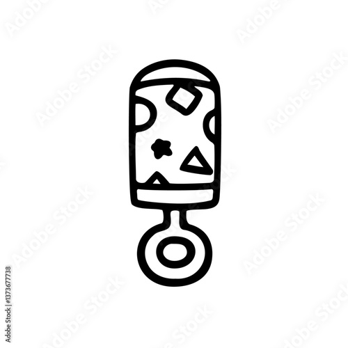 シンプルなガラガラのイラスト素材