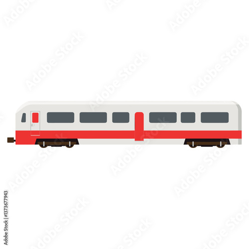 Train transportation illustration minimalist vector