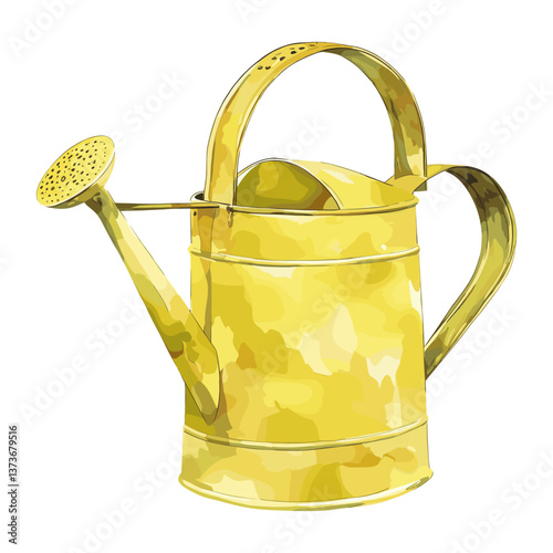 Watering Can illustration watercolor watering vector