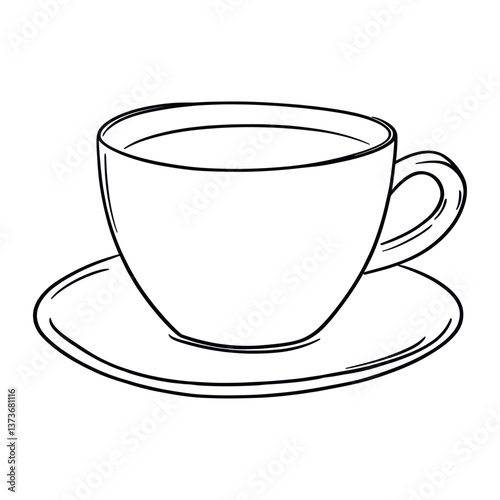 Coffee espesso cup beverage simple white vector