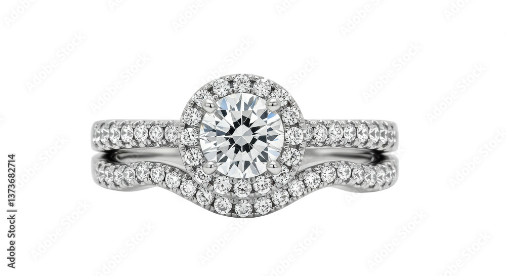 Obraz premium Isolated Diamond Ring Set