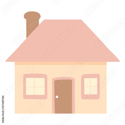 House illustration cartoon simple vector