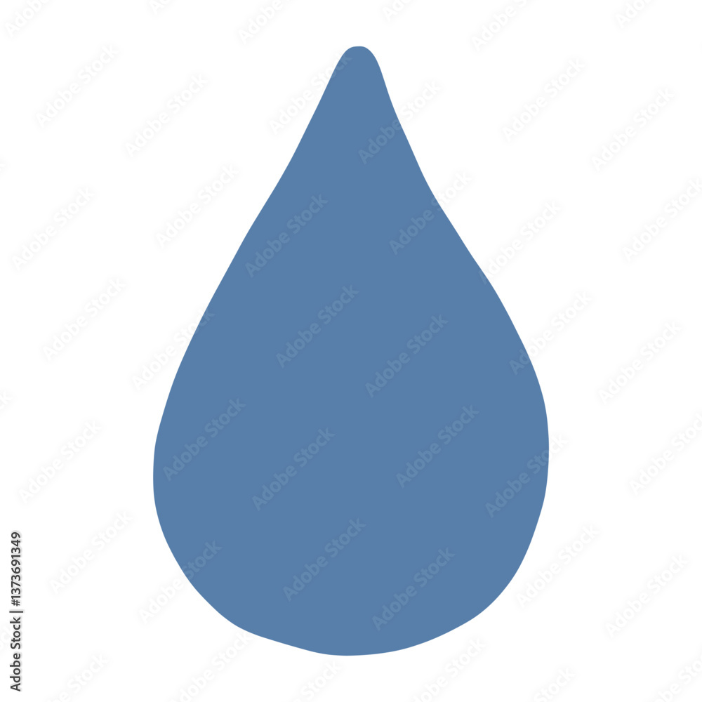 Blue water drop illustration simple minimalist vector Blue water drop illustration simple minimalist vector