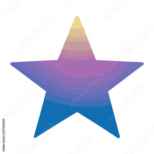 Star shape illustration gradient decorative vector