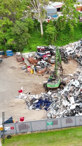 Wallpaper Mural Scrapyard Operations with Electromagnet Torontodigital.ca