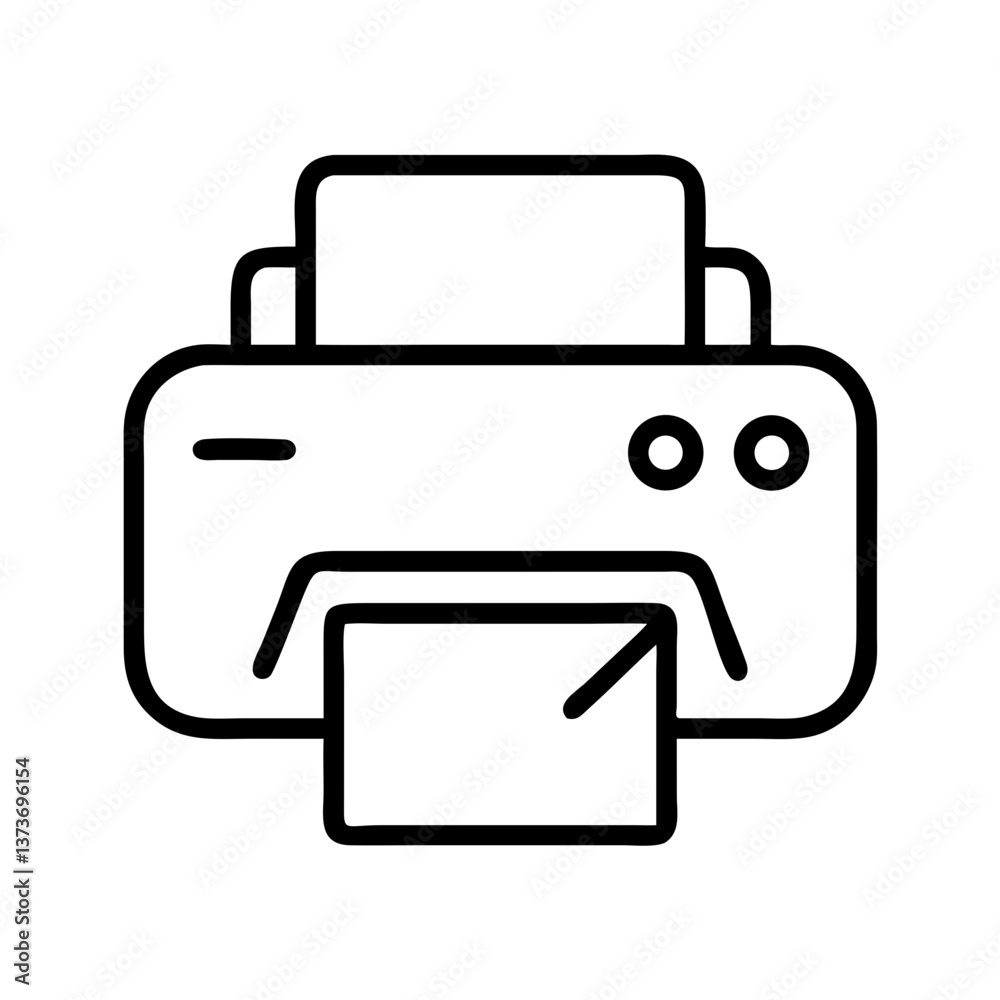 Printer icon in outline style Printer icon in outline style